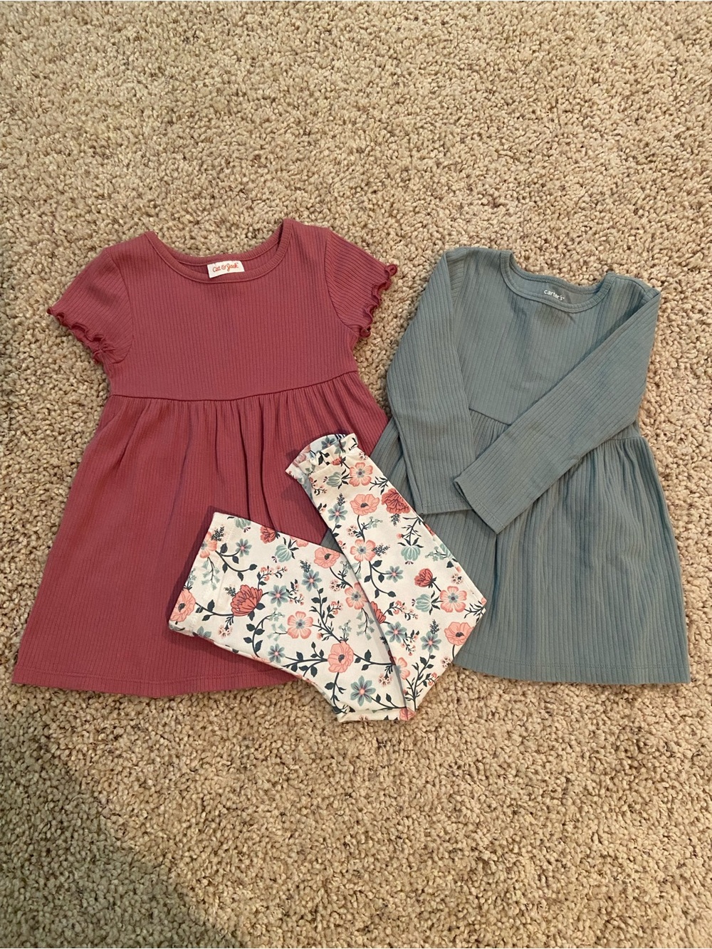 Toddler Girls Dress and Leggings Bundle